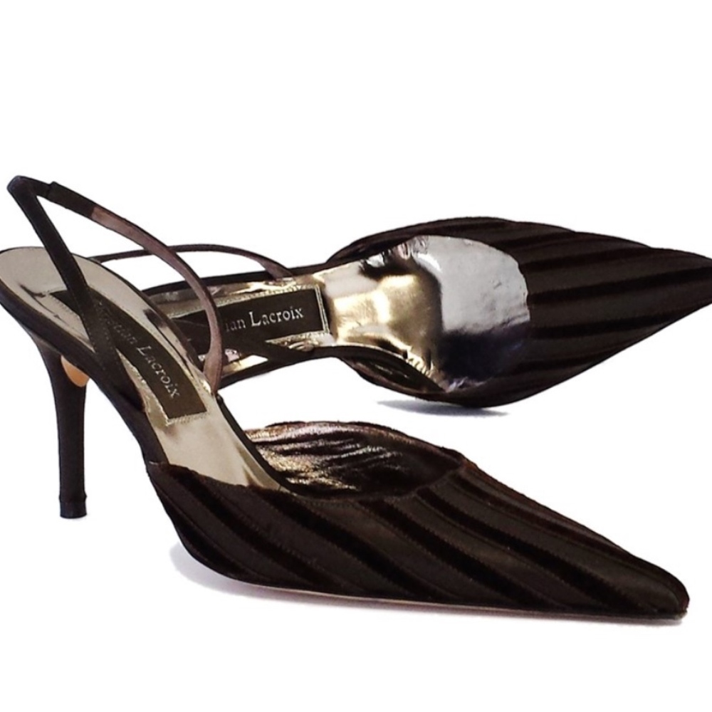 Christian Lacroix- Chocolate Brown Slingback